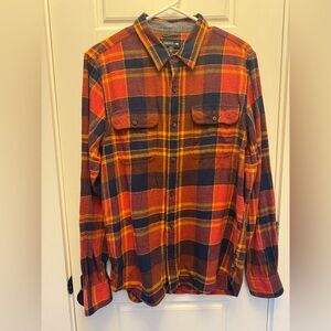 Men’s Toad & Co Indigo Flannel LS Shirt Canoe Medium Organic Cotton # T2241108